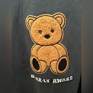 Forever 21 Charcoal Sweatshirt with Bear Design